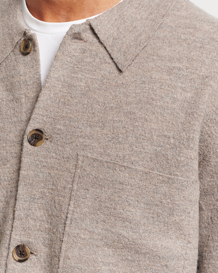 Homme | Pulls Et Tricots | NN07 | Jonas Boiled Wool Cardigan Khaki Beige