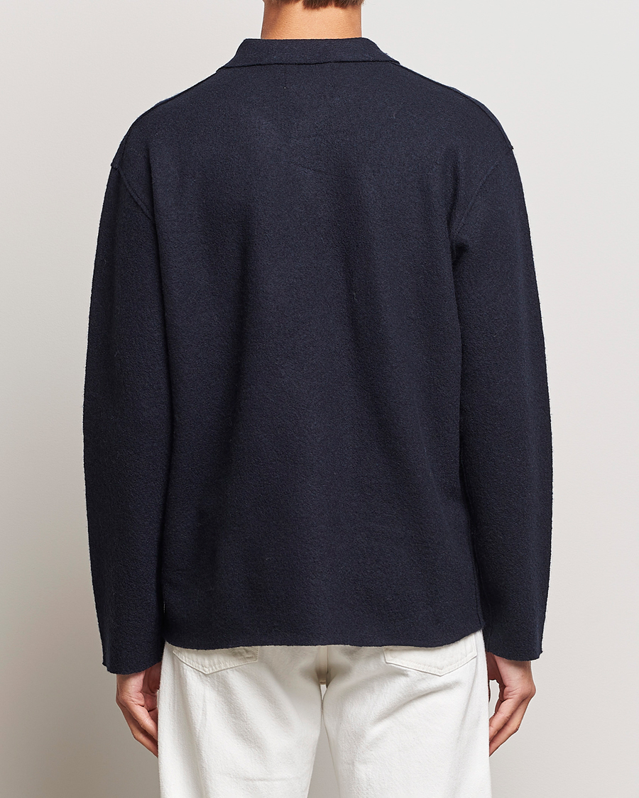 Homme | Pulls Et Tricots | NN07 | Jonas Boiled Wool Cardigan Navy Blue