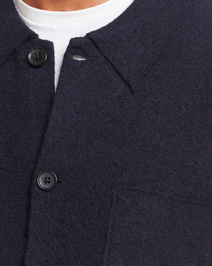 Homme | Pulls Et Tricots | NN07 | Jonas Boiled Wool Cardigan Navy Blue