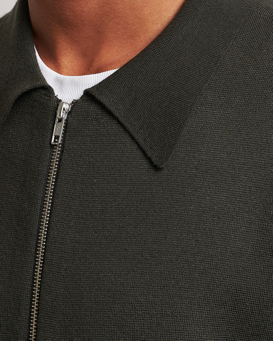 Homme | Pulls Et Tricots | NN07 | Harald Knitted Full Zip Dark Green