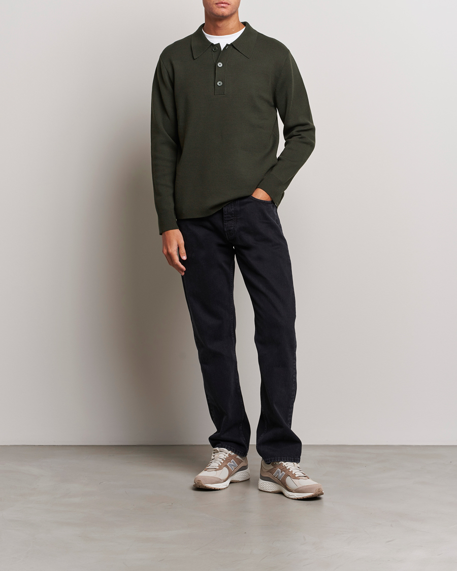 Homme | Pulls Et Tricots | NN07 | Harald Knitted Polo Dark Green