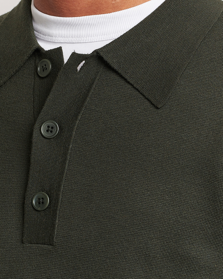 Homme | Pulls Et Tricots | NN07 | Harald Knitted Polo Dark Green