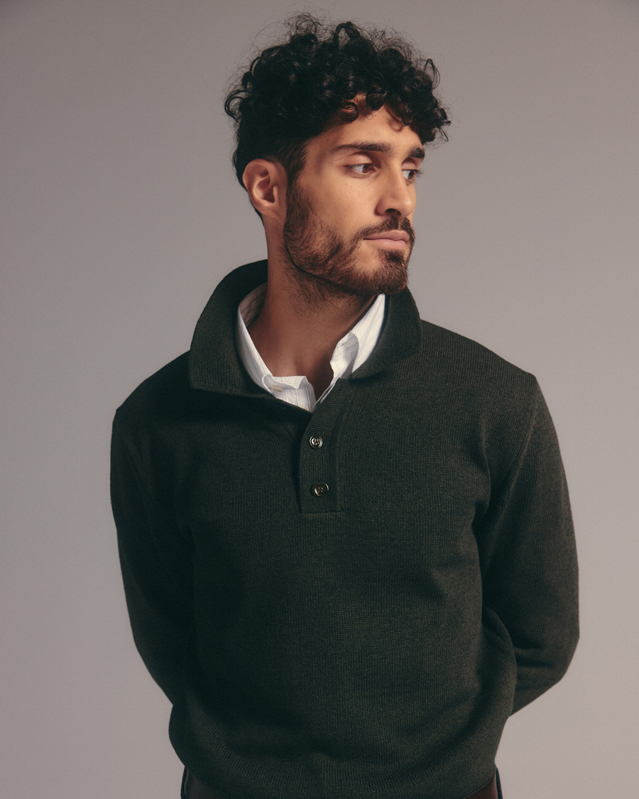 Homme | Pulls Et Tricots | NN07 | Harald Knitted Polo Dark Green