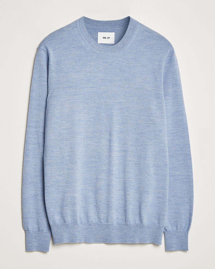 Homme | Pulls Et Tricots | NN07 | Ted Merino Crew Neck Pullover Tink Blue