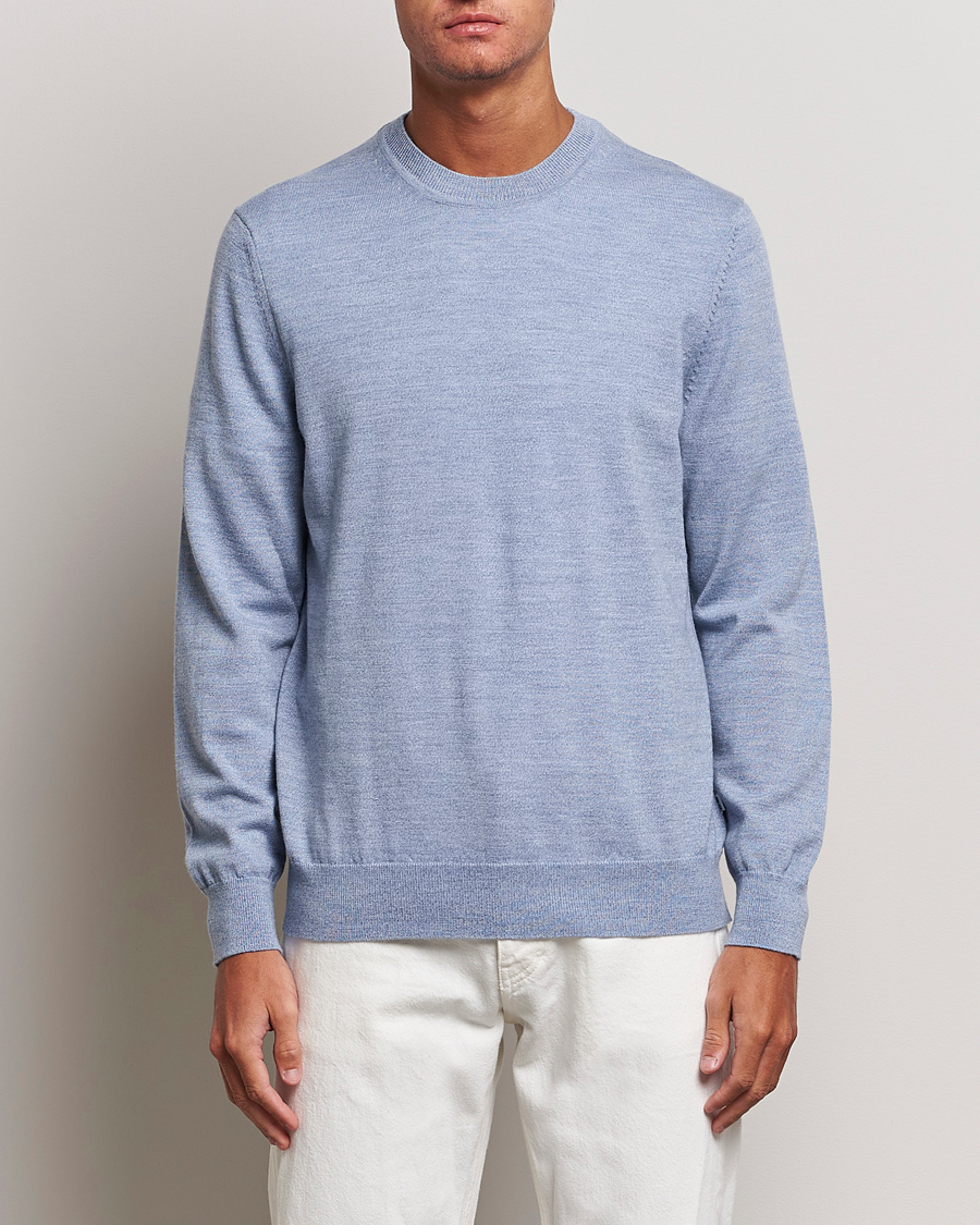 Homme | Pulls Et Tricots | NN07 | Ted Merino Crew Neck Pullover Tink Blue