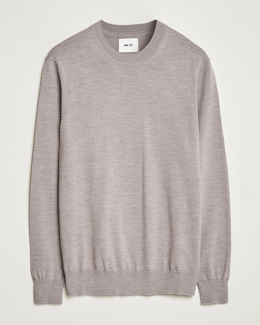 Homme | Pulls Et Tricots | NN07 | Ted Merino Crew Neck Pullover Stone Melange