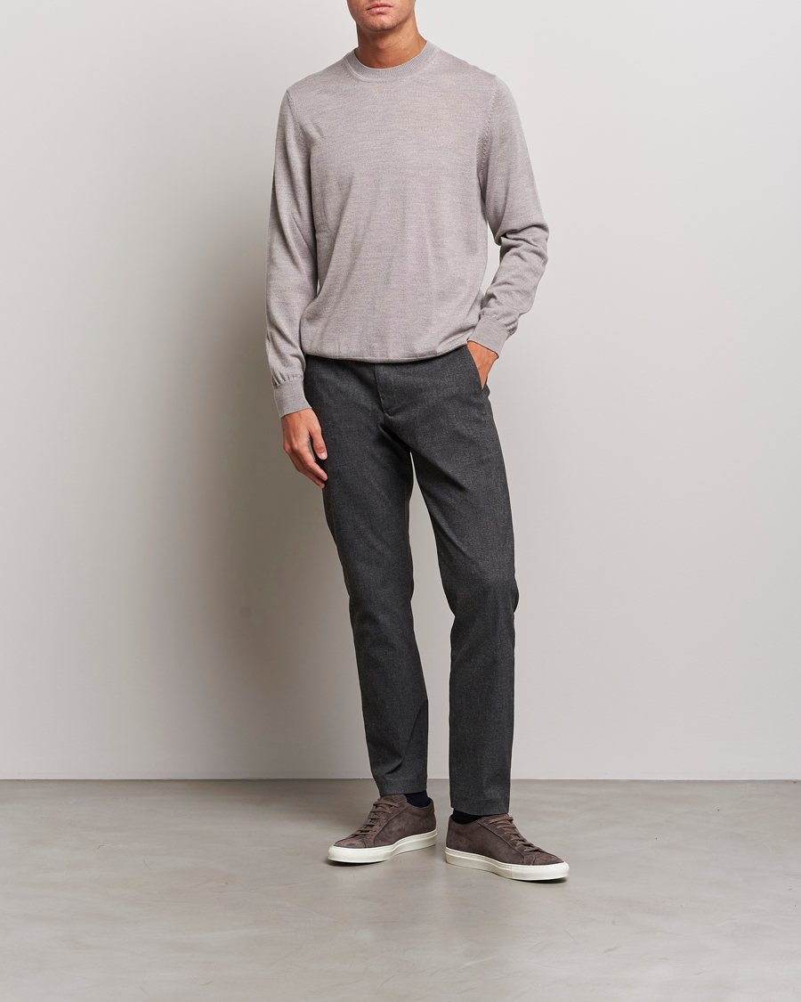 Homme | Pulls Et Tricots | NN07 | Ted Merino Crew Neck Pullover Stone Melange