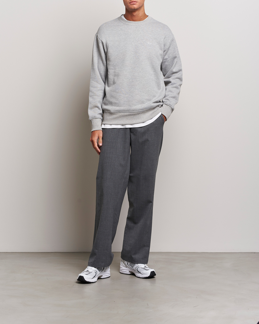 Homme | Pulls Et Tricots | NN07 | Briggs Logo Crew Neck Sweatshirt Light Grey Melange