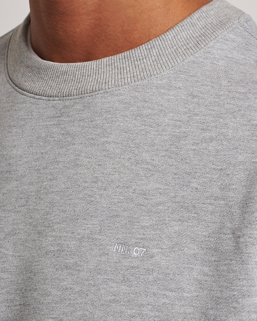 Homme | Pulls Et Tricots | NN07 | Briggs Logo Crew Neck Sweatshirt Light Grey Melange