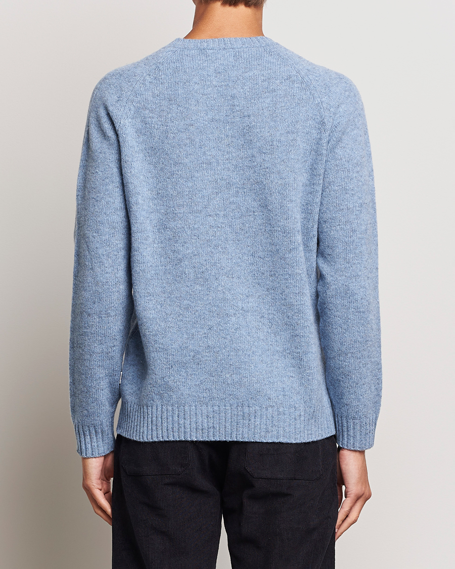 Homme | Pulls Et Tricots | NN07 | Nathan Brushed Crew Neck Light Blue Melange