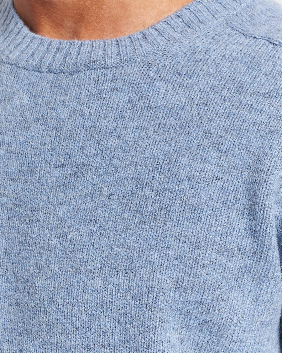 Homme | Pulls Et Tricots | NN07 | Nathan Brushed Crew Neck Light Blue Melange