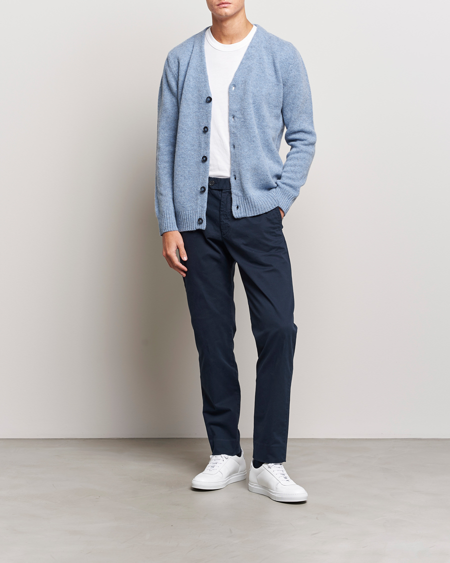Homme | Pulls Et Tricots | NN07 | Nathan Brushed Cardigan Light Blue Melange
