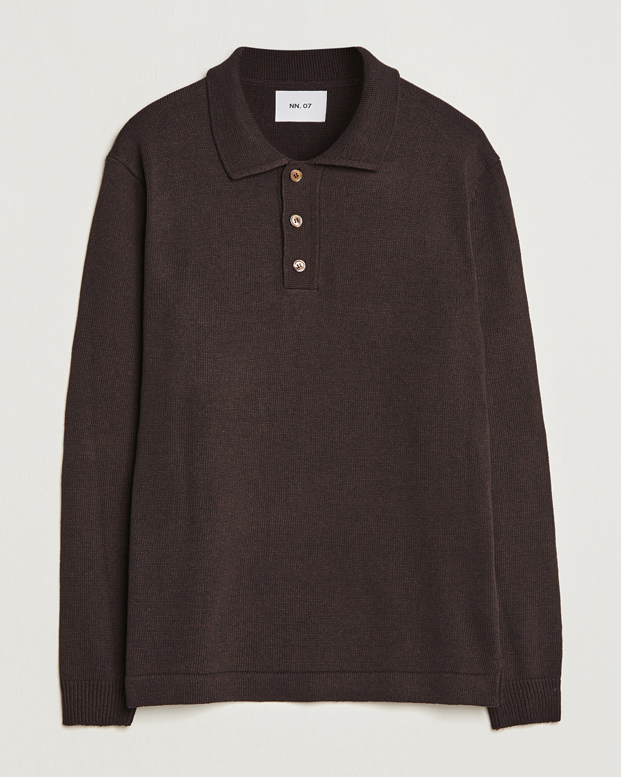 Homme | Pulls Et Tricots | NN07 | Vito Knitted Polo Demitasse Brown