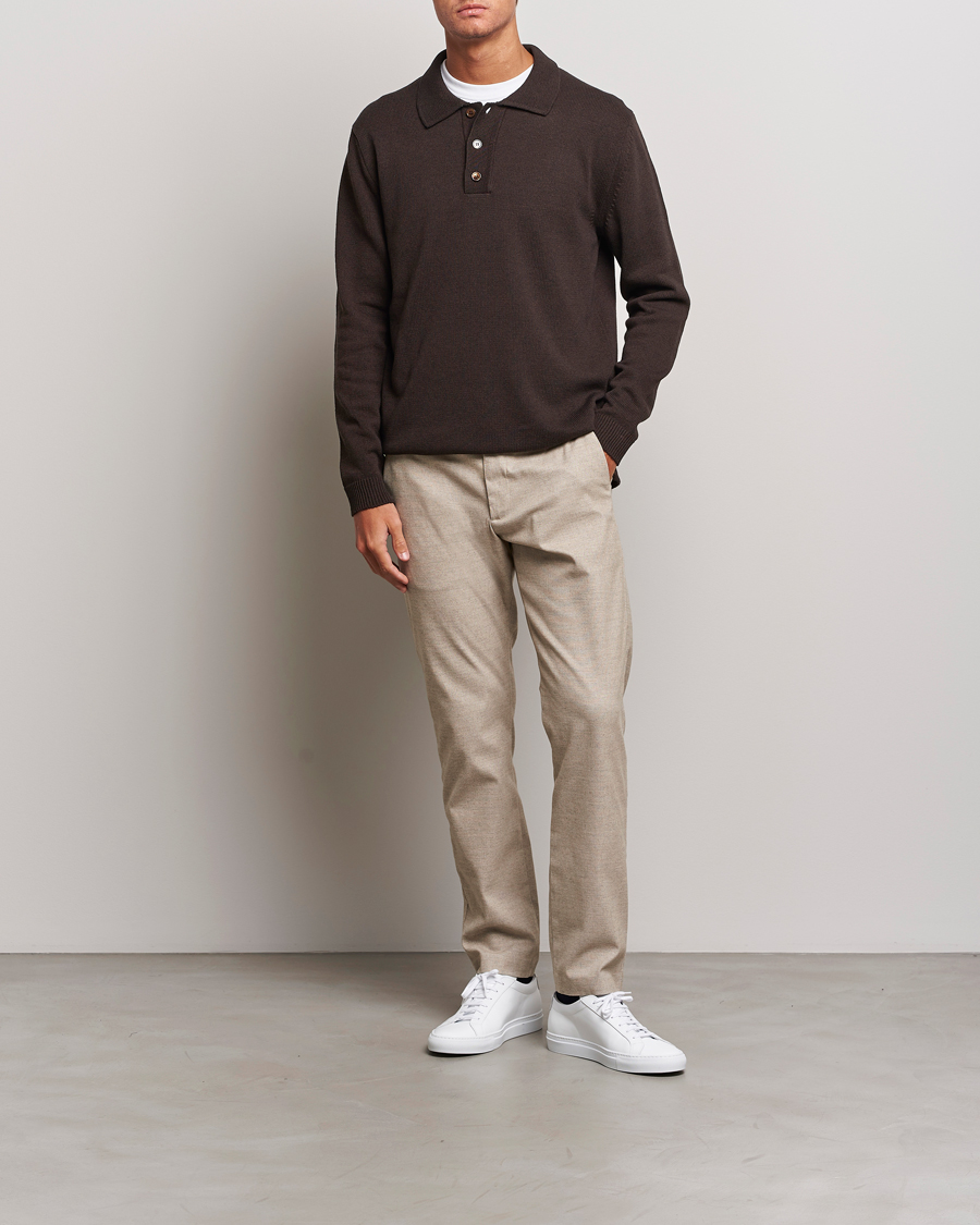 Homme | Pulls Et Tricots | NN07 | Vito Knitted Polo Demitasse Brown