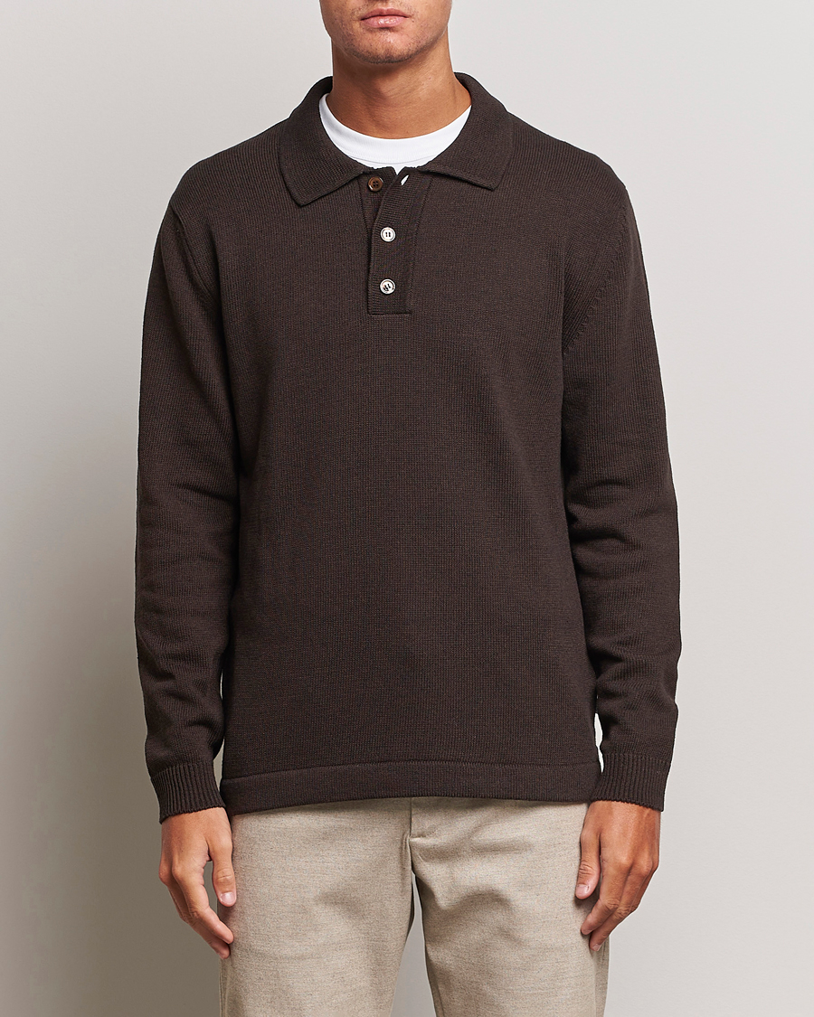 Homme | Pulls Et Tricots | NN07 | Vito Knitted Polo Demitasse Brown