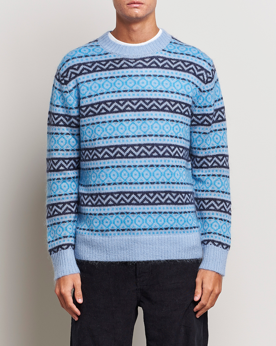 Homme | Pulls Et Tricots | NN07 | Grant Wool Fairisle Sweater Light Blue