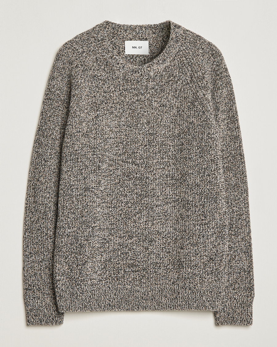 Homme | Pulls Et Tricots | NN07 | Jacobo Heavy Knitted Sweater Khaki Melange