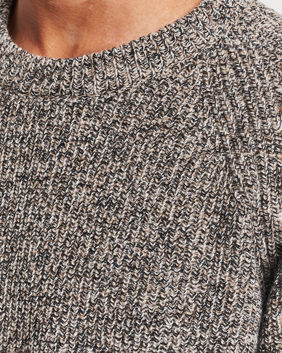 Homme | Pulls Et Tricots | NN07 | Jacobo Heavy Knitted Sweater Khaki Melange