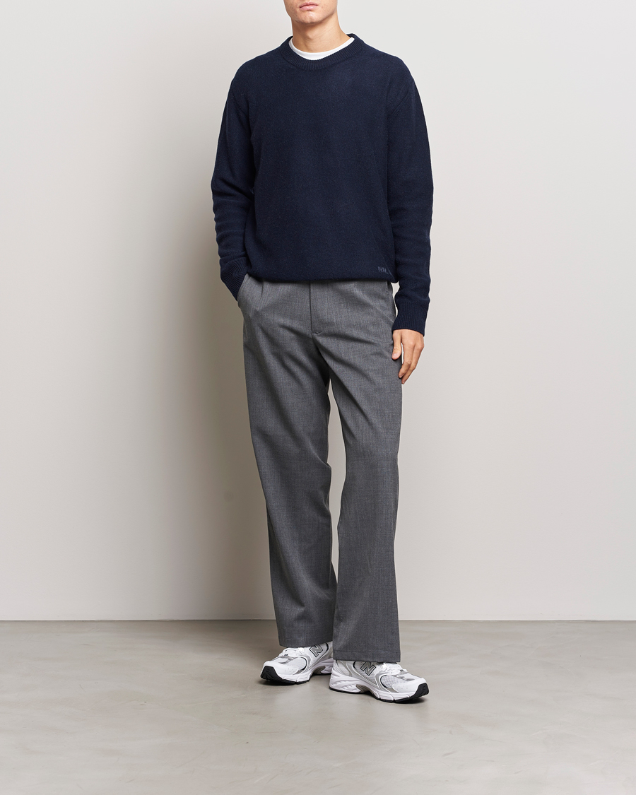 Homme | Pulls Et Tricots | NN07 | Nigel Lambswool Knitted Crew Neck Navy Blue