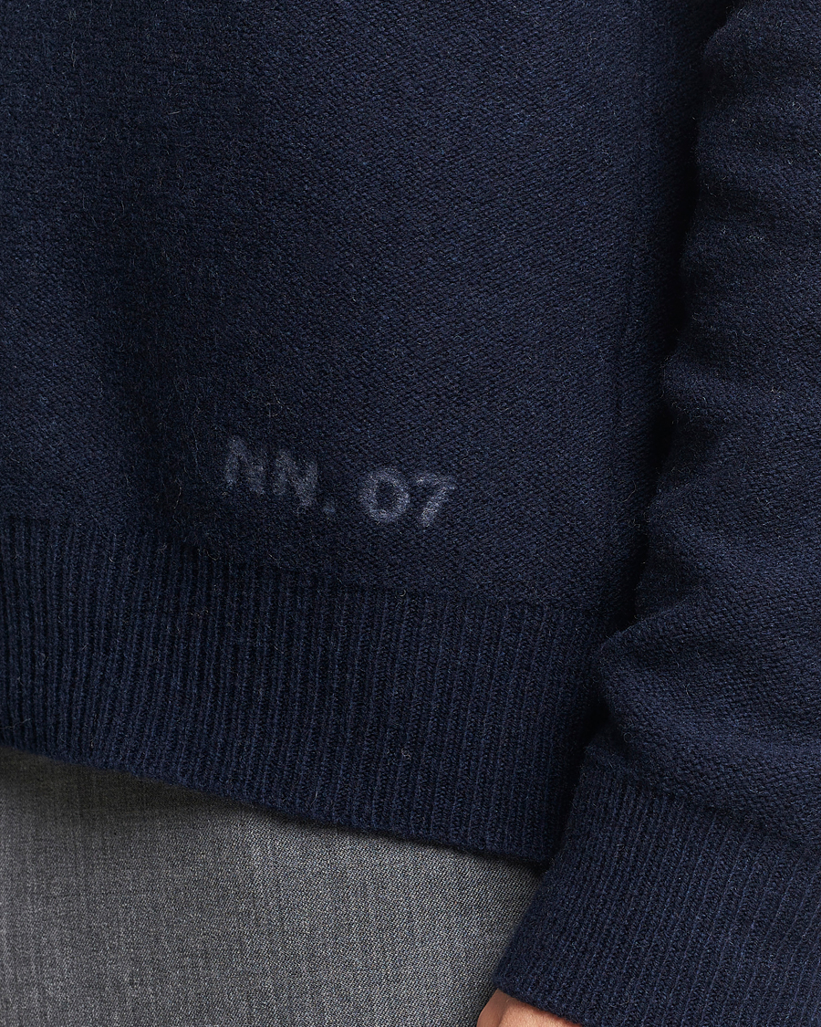 Homme | Pulls Et Tricots | NN07 | Nigel Lambswool Knitted Crew Neck Navy Blue