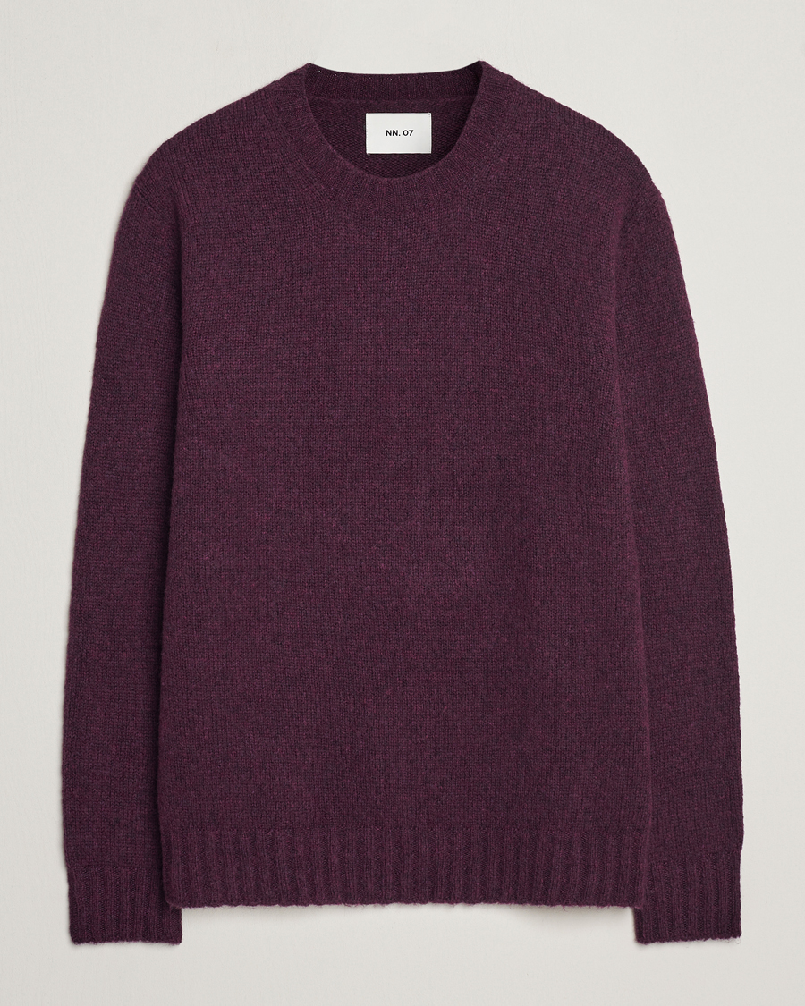Homme | Pulls Et Tricots | NN07 | Lee Brushed Wool Crew Neck Plum