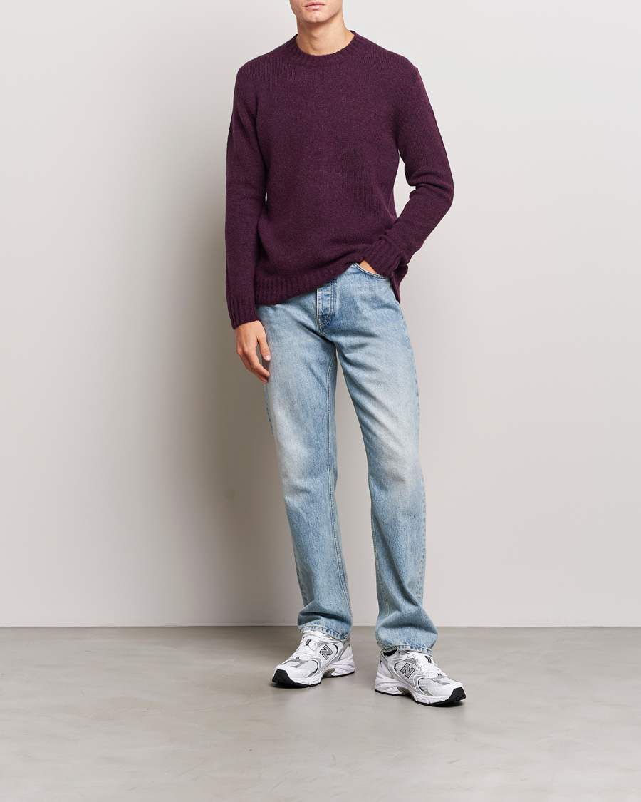 Homme | Pulls Et Tricots | NN07 | Lee Brushed Wool Crew Neck Plum
