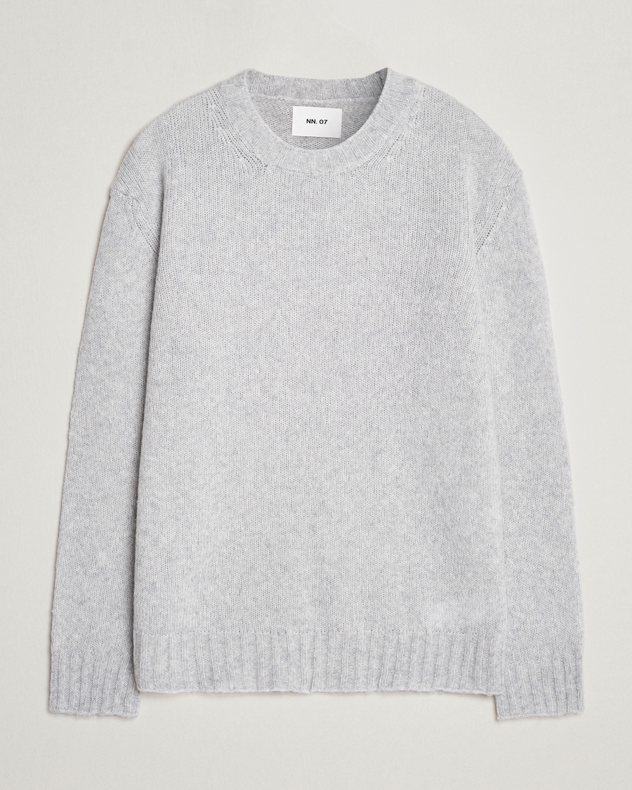 Homme | Pulls Et Tricots | NN07 | Lee Brushed Wool Crew Neck Light Grey Melange
