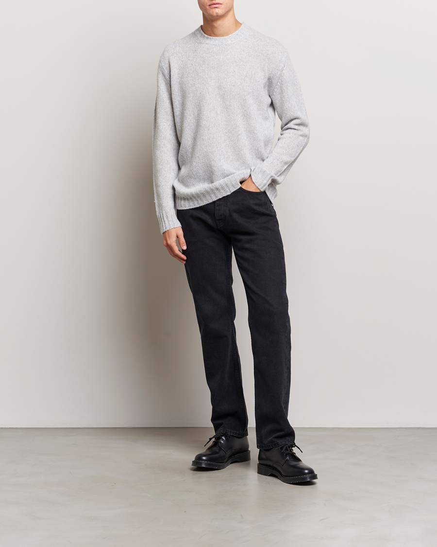 Homme | Pulls Et Tricots | NN07 | Lee Brushed Wool Crew Neck Light Grey Melange