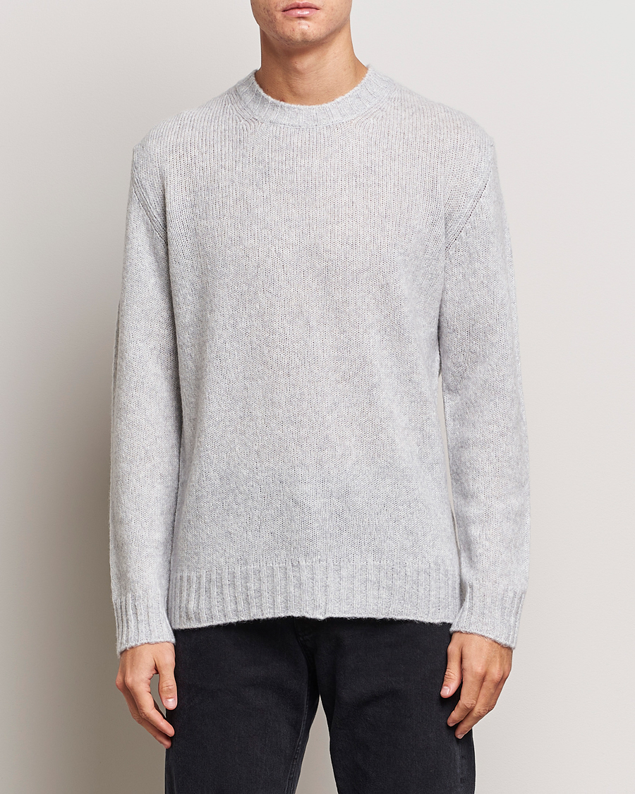 Homme | Pulls Et Tricots | NN07 | Lee Brushed Wool Crew Neck Light Grey Melange