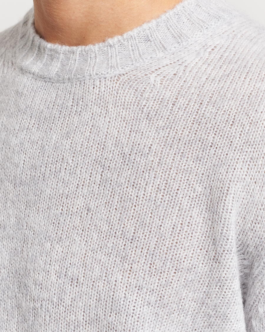 Homme | Pulls Et Tricots | NN07 | Lee Brushed Wool Crew Neck Light Grey Melange