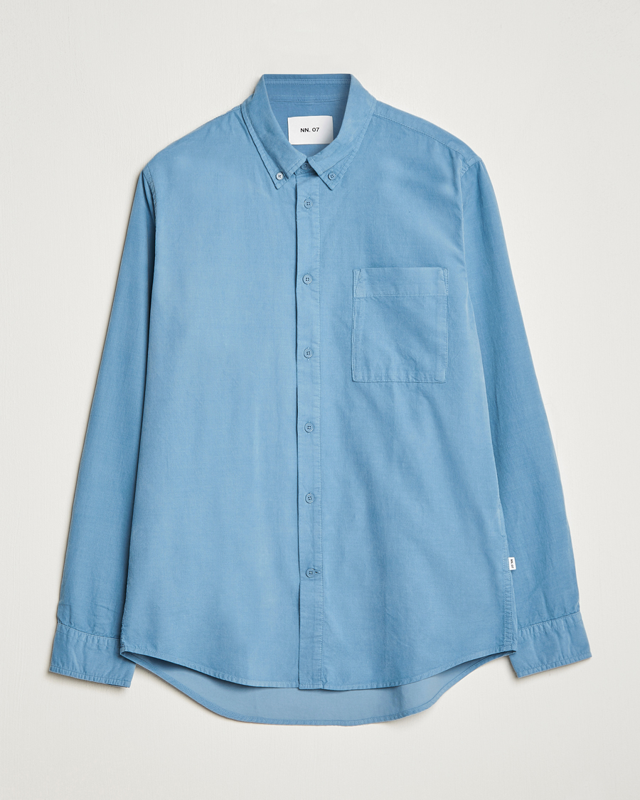 Homme | Chemises | NN07 | Arne Baby Cord Shirt Dust Blue