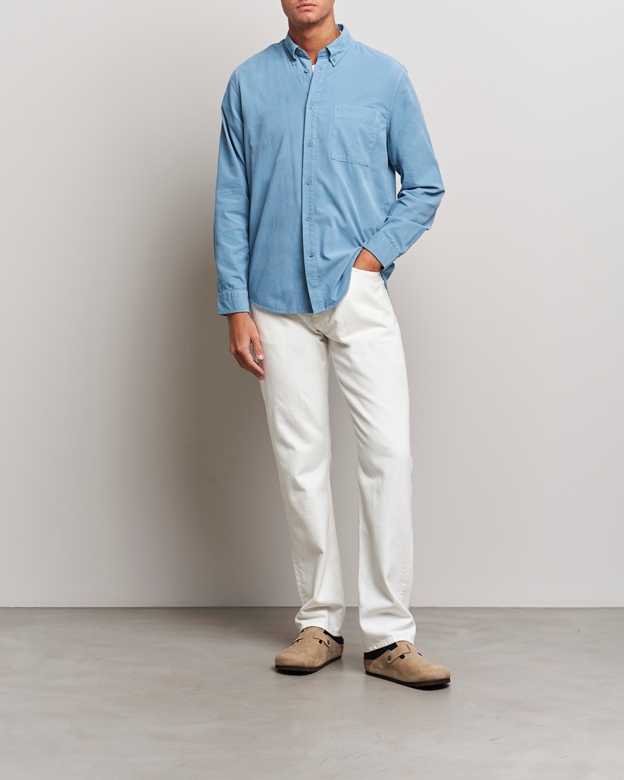 Homme | Chemises | NN07 | Arne Baby Cord Shirt Dust Blue