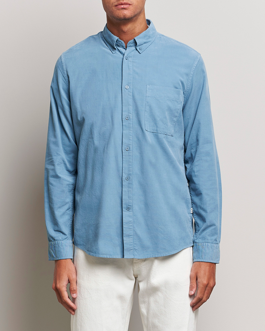 Homme | Chemises | NN07 | Arne Baby Cord Shirt Dust Blue