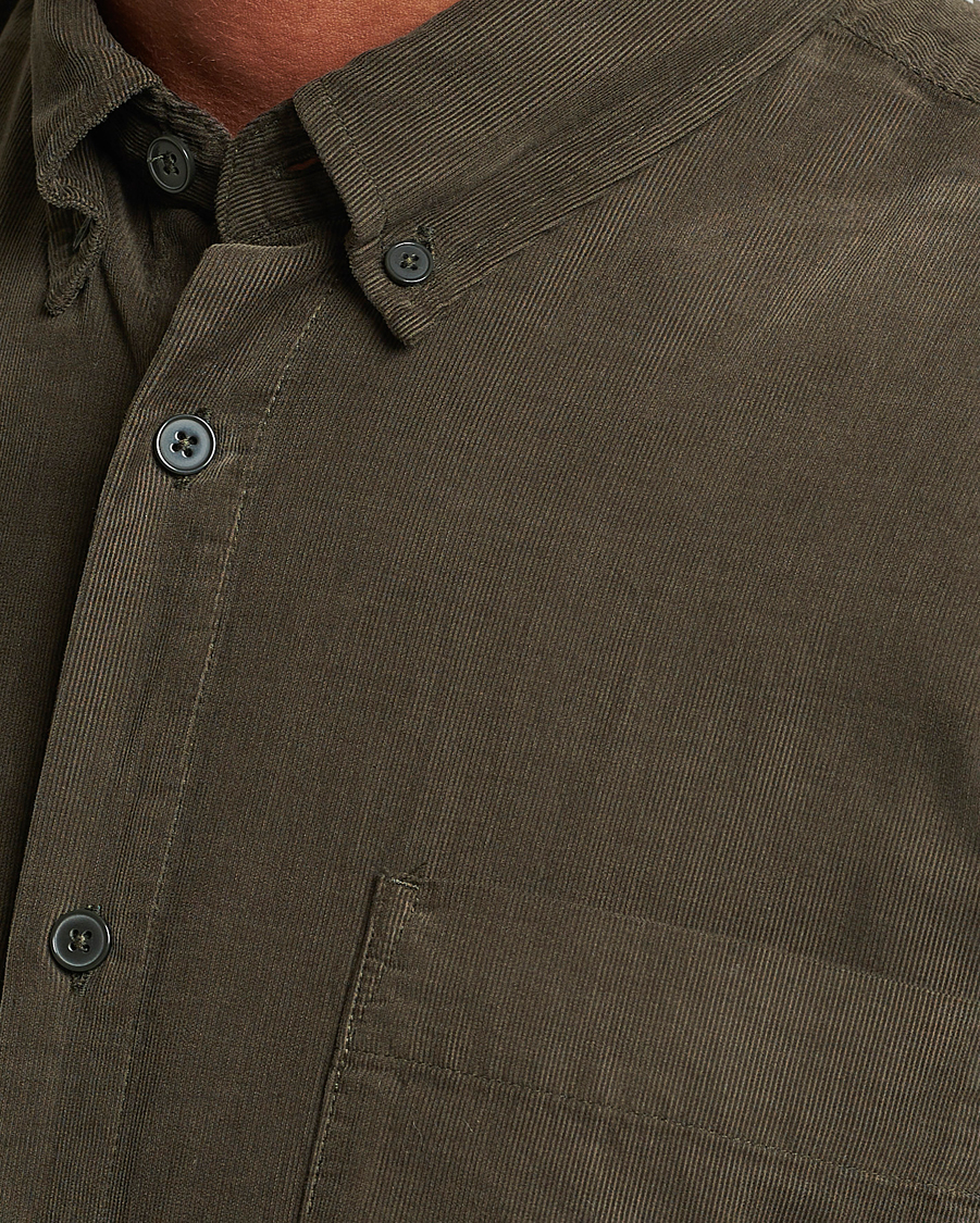 Homme | Chemises | NN07 | Arne Baby Cord Shirt Dark Army