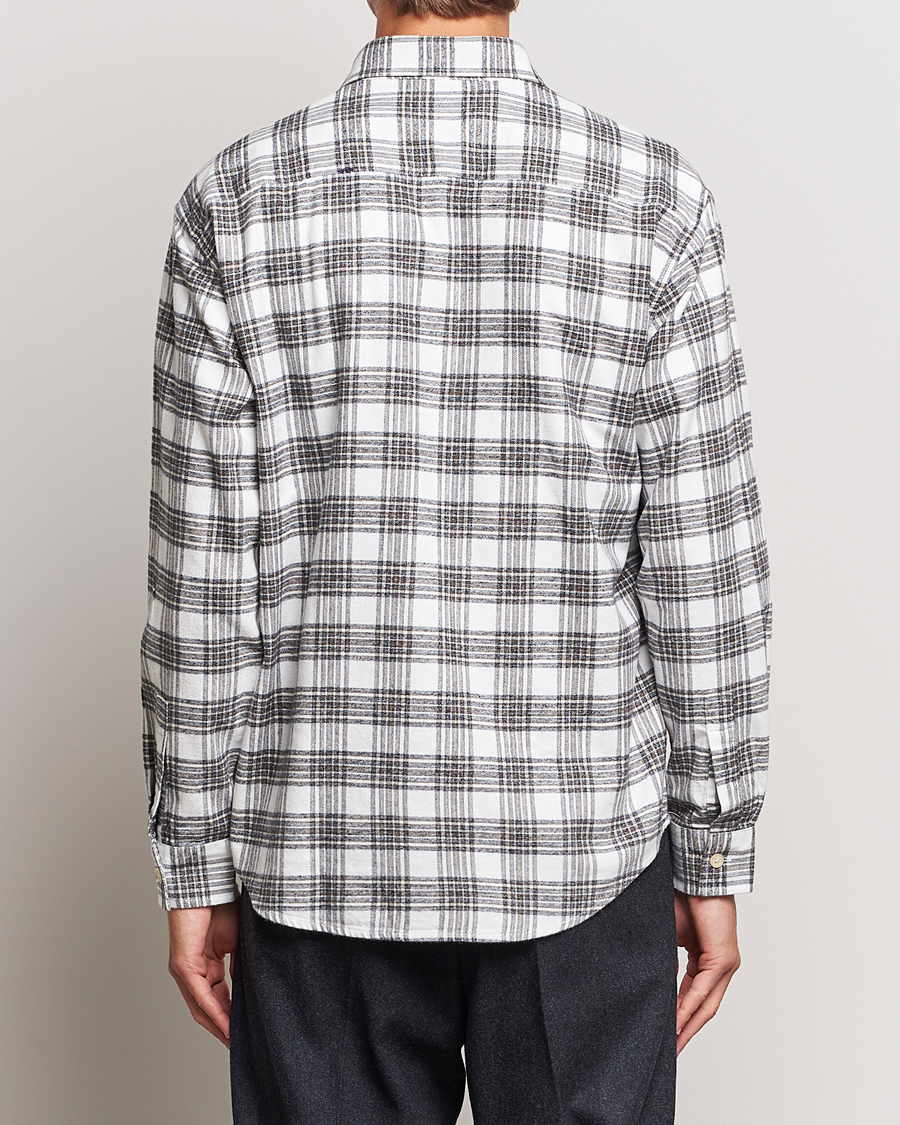 Homme | Chemises | NN07 | Deon Brushed Flannel Checked Shirt Cream/Brown
