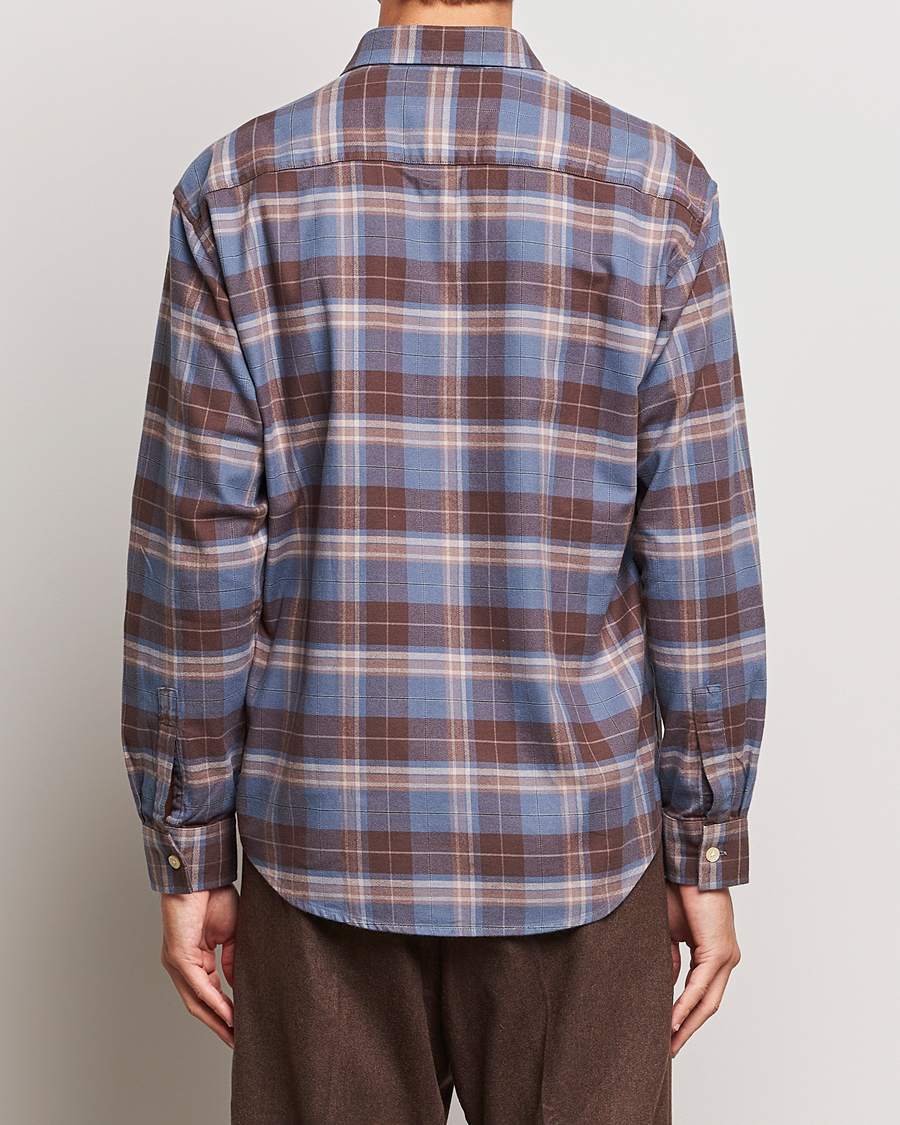 Homme | Chemises | NN07 | Deon Brushed Flannel Checked Shirt Brown/Blue