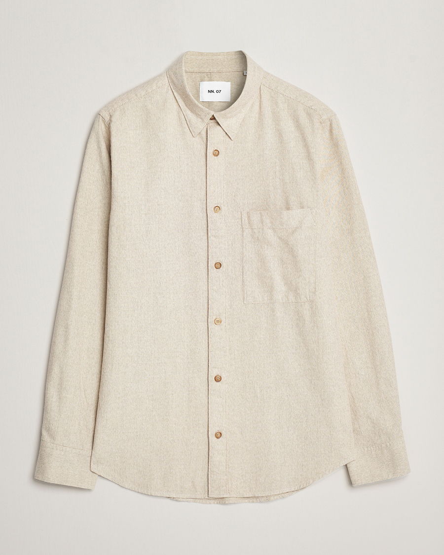 Homme | Chemises | NN07 | Cohen Brushed Flannel Shirt Off White