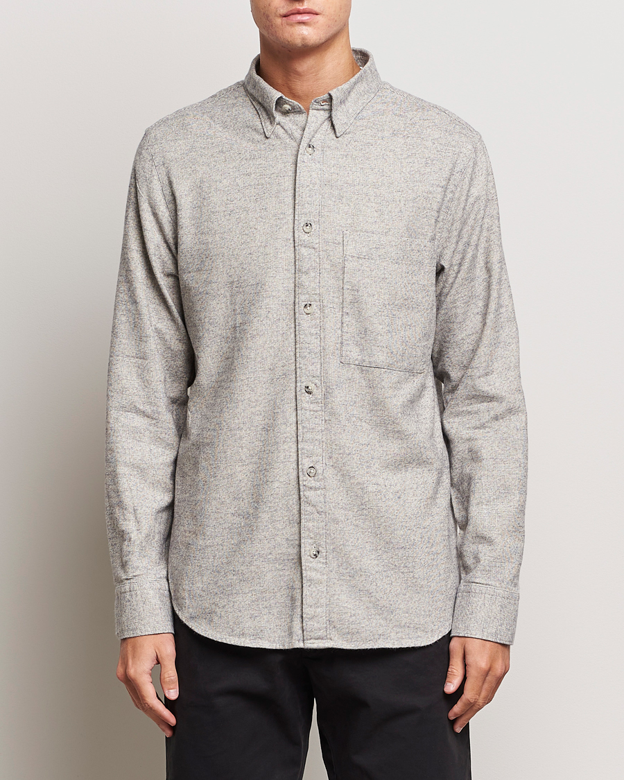 Homme | Chemises | NN07 | Cohen Brushed Flannel Shirt Black Multi