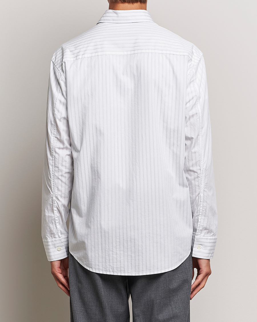 Homme | Chemises | NN07 | Freddie Poplin Striped Shirt White/Black