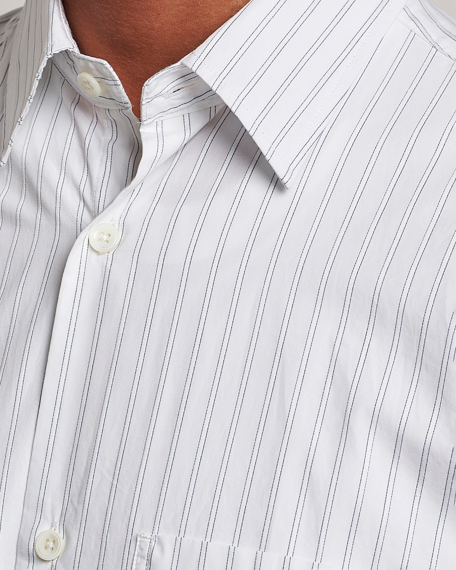Homme | Chemises | NN07 | Freddie Poplin Striped Shirt White/Black