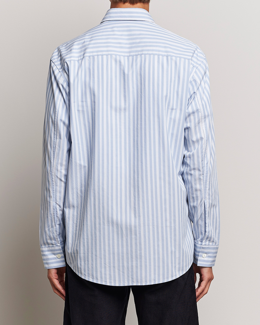 Homme | Chemises | NN07 | Freddie Poplin Striped Shirt Blue/White