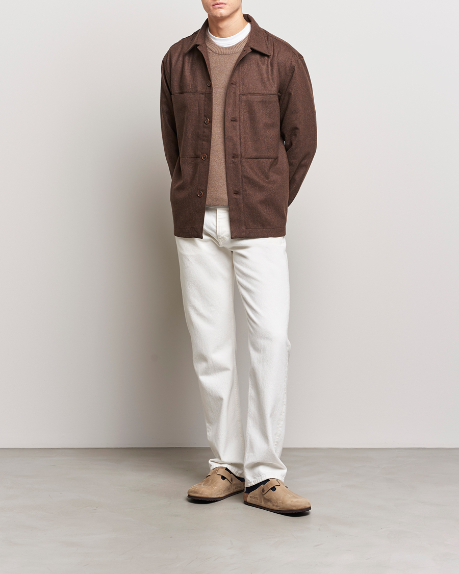 Homme | Chemises | NN07 | Isak Pocket Overshirt Demitasse Brown