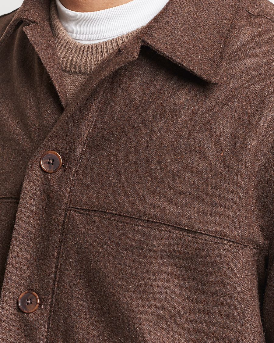 Homme | Chemises | NN07 | Isak Pocket Overshirt Demitasse Brown