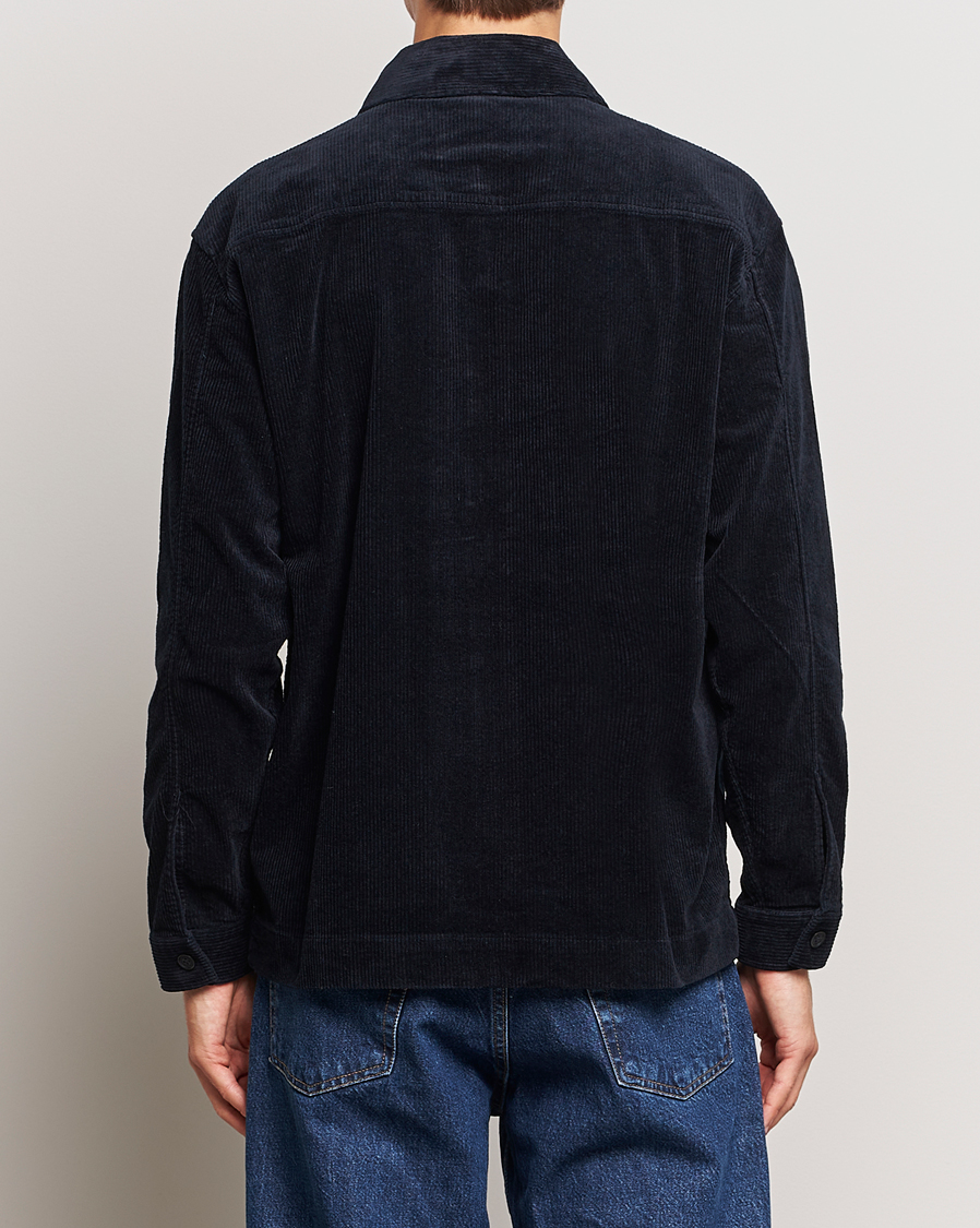 Homme | Chemises | NN07 | Isak Full Zip Corduroy Overshirt Navy Blue