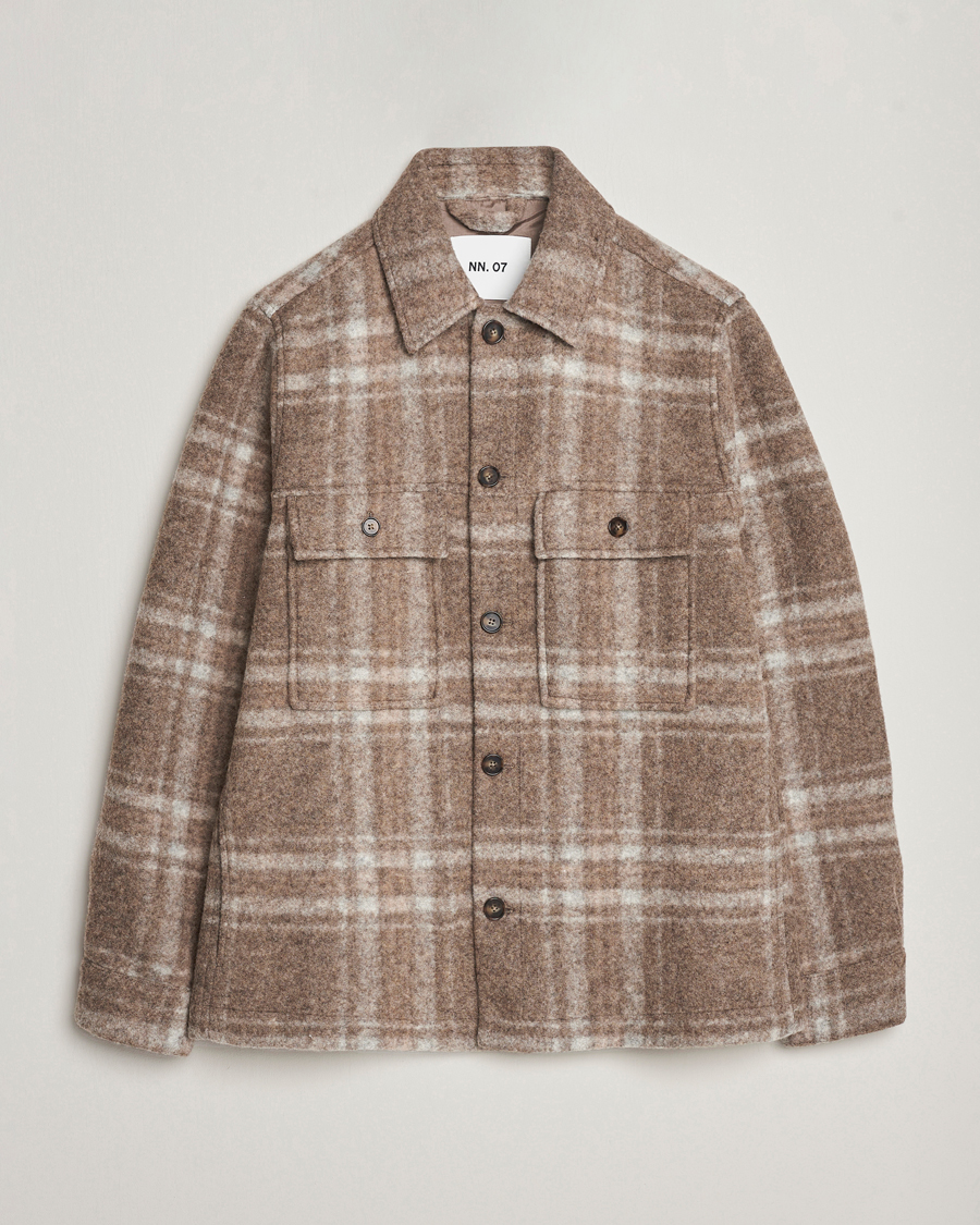 Homme | Manteaux Et Vestes | NN07 | Wilas Checked Shirt Jacket Brown