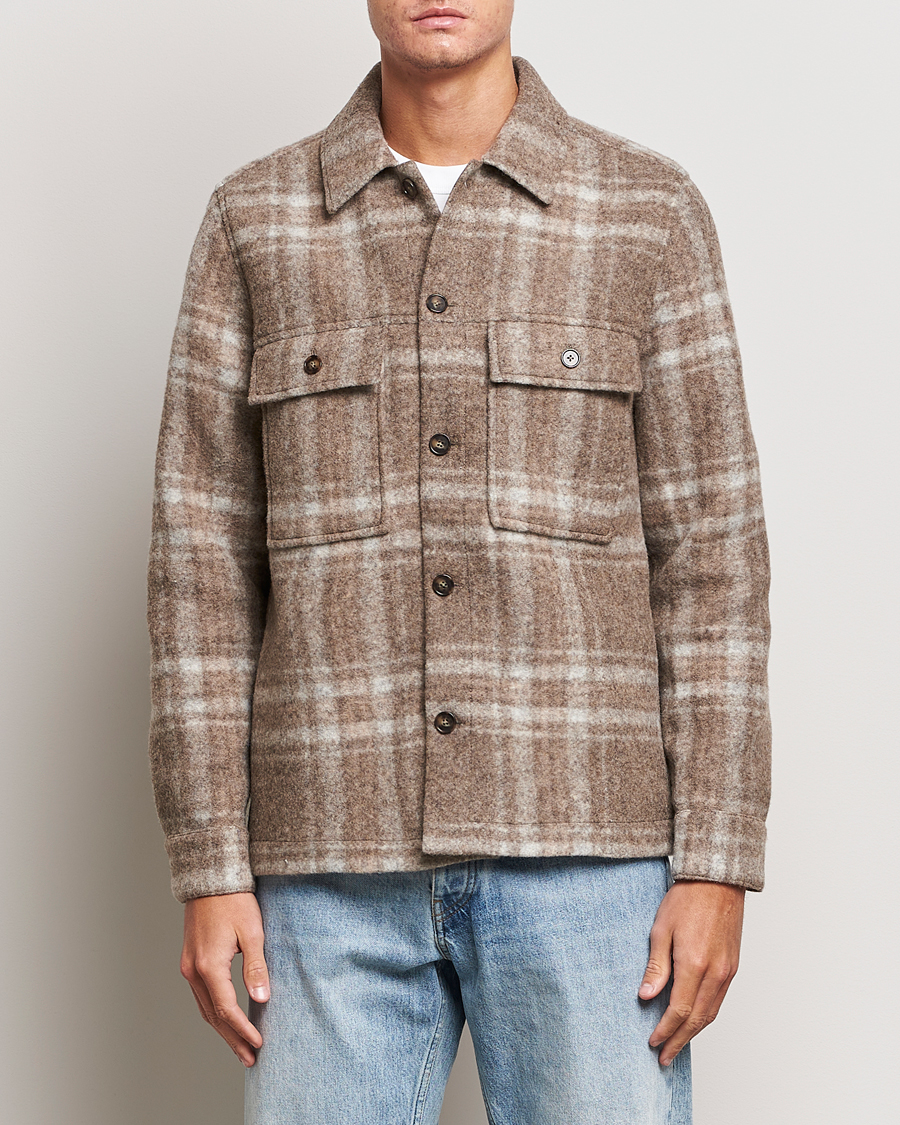 Homme | Manteaux Et Vestes | NN07 | Wilas Checked Shirt Jacket Brown
