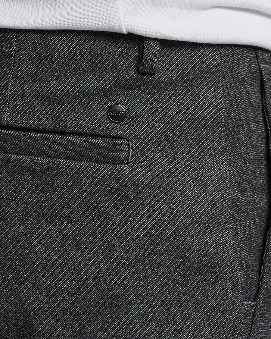 Homme | Pantalons | NN07 | Theo Brushed Cotton Trousers Black Melange
