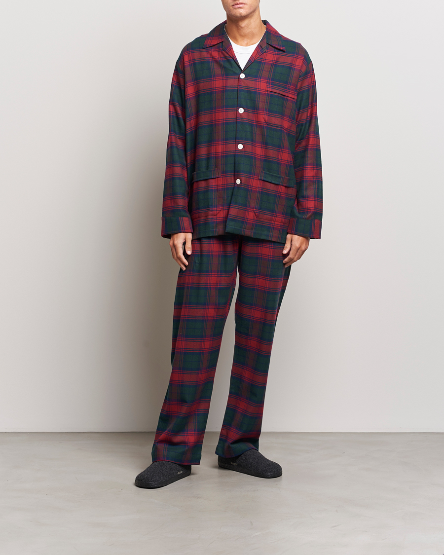 Homme | Peignoirs Et Pyjamas | Derek Rose | Cotton Flannel Checked Pyjama Set Multi