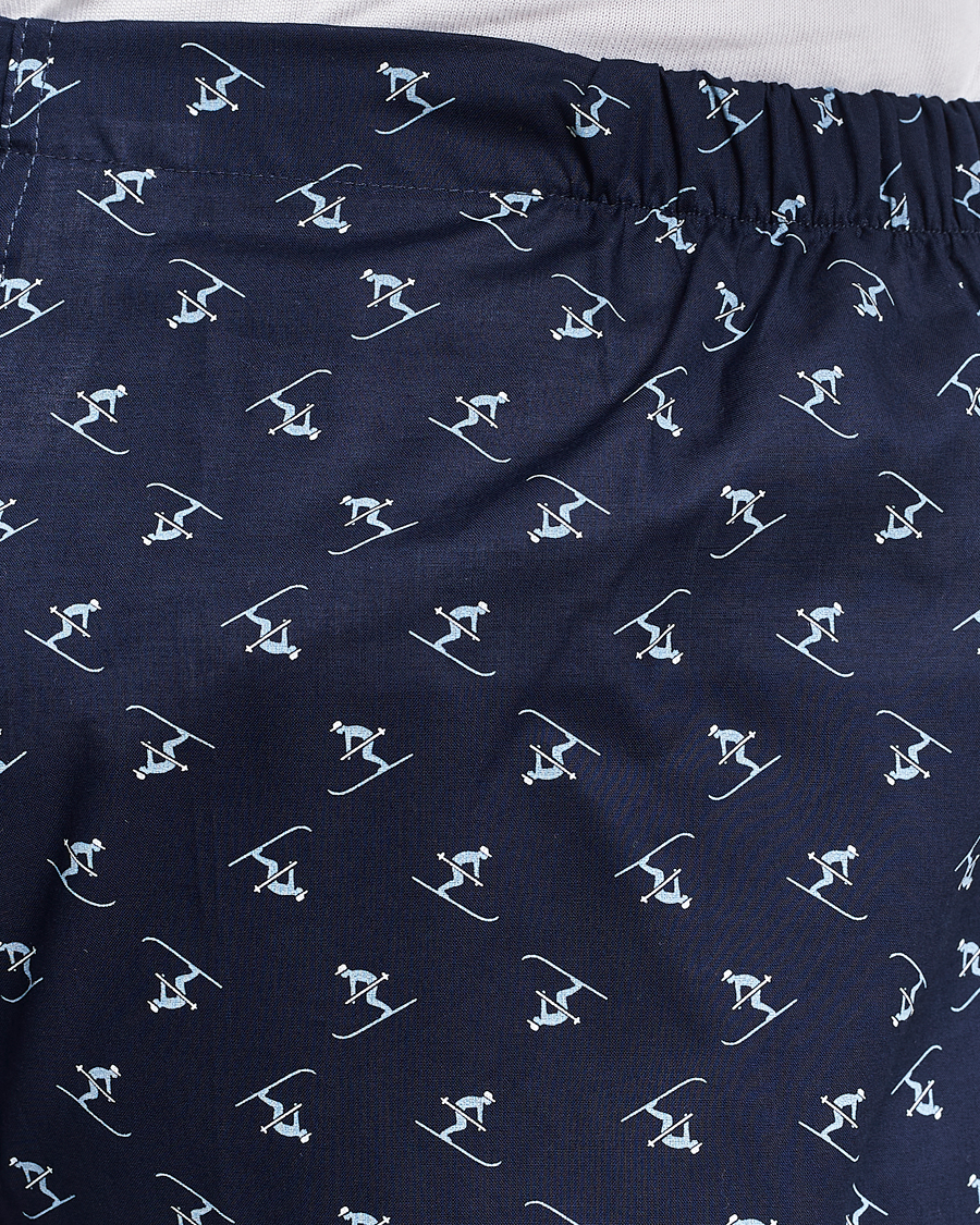 Homme | Peignoirs Et Pyjamas | Derek Rose | Cotton Ski Pyjama Set Navy