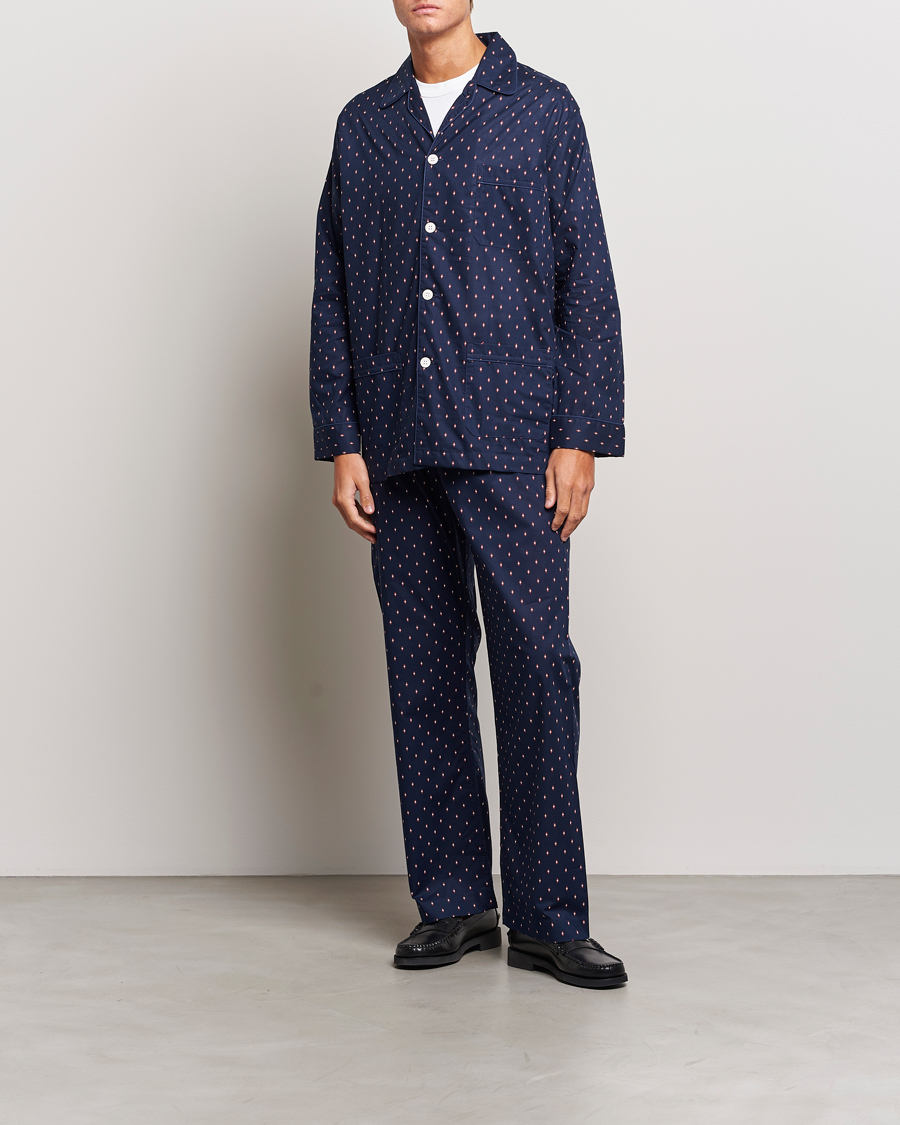 Homme | Peignoirs Et Pyjamas | Derek Rose | Cotton Pyjama Set Navy